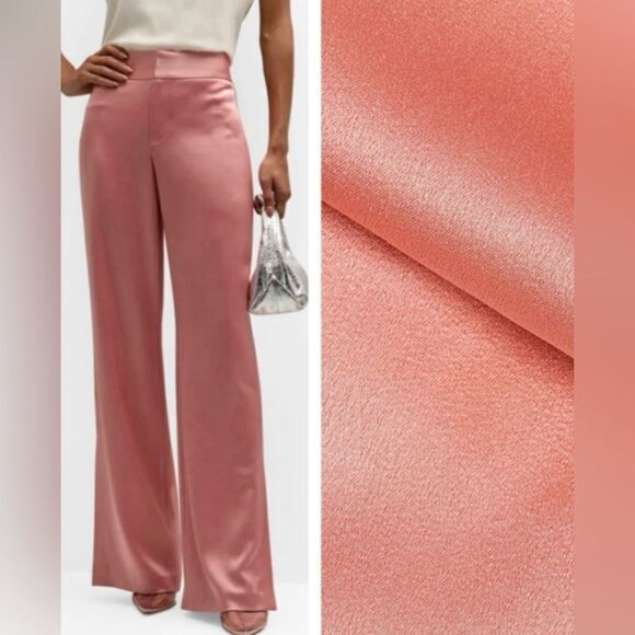 NWT ALICE + OLIVIA JC Wide Leg Slit Pant in Rose  Sz. 4 - Picture 2 of 9